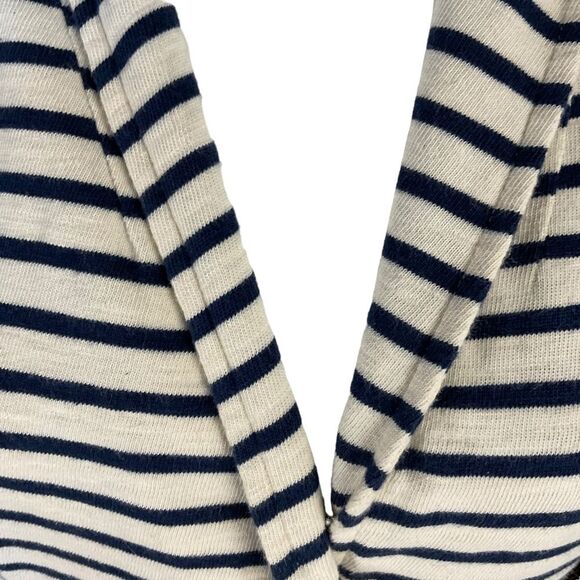 J. Crew Navy Blue Off White Nautical Maritime Striped Cotton Knit Blazer Sz XS - Picture 5 of 14